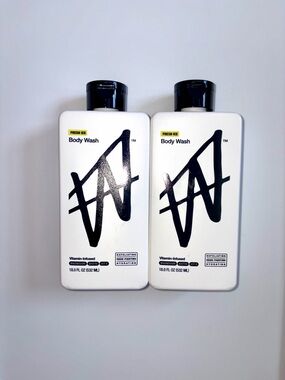 2 x W By Jake Paul Body Wash - Exfoliating - Hydrating - Fresh Ice - 18 fl oz